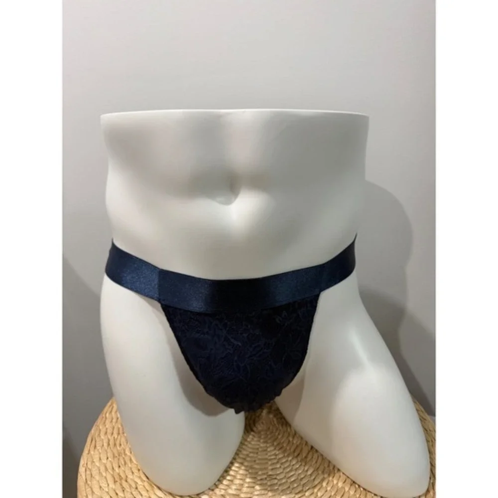 Cosabella Never Say Never Lace Jock Strap Navy Blue Men's New size L